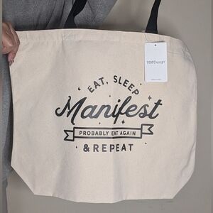 Cream Canvas Tote Bag